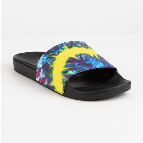 NEW Vans Tie Dye Black Slides Sandals - Picture 3 of 5